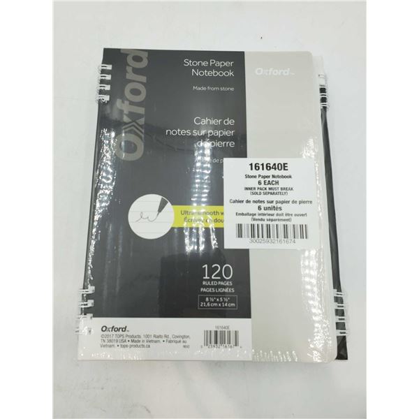Oxford Stone Paper Notebook (6ct x 120 ruled pages)