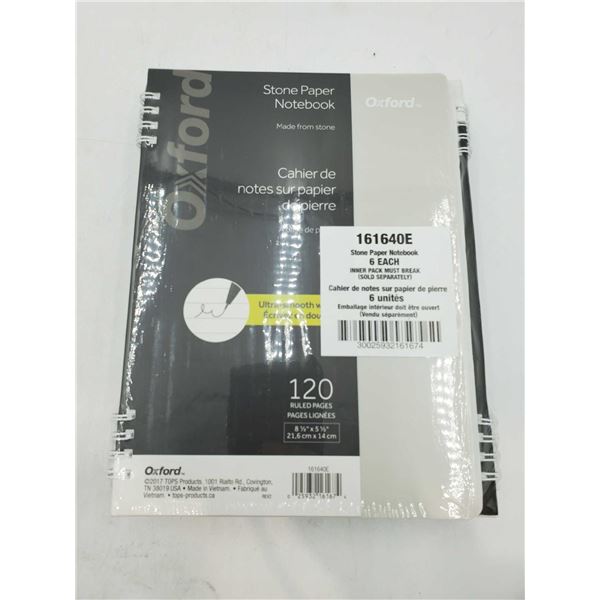 Oxford Stone Paper Notebook (6ct x 120 ruled pages)
