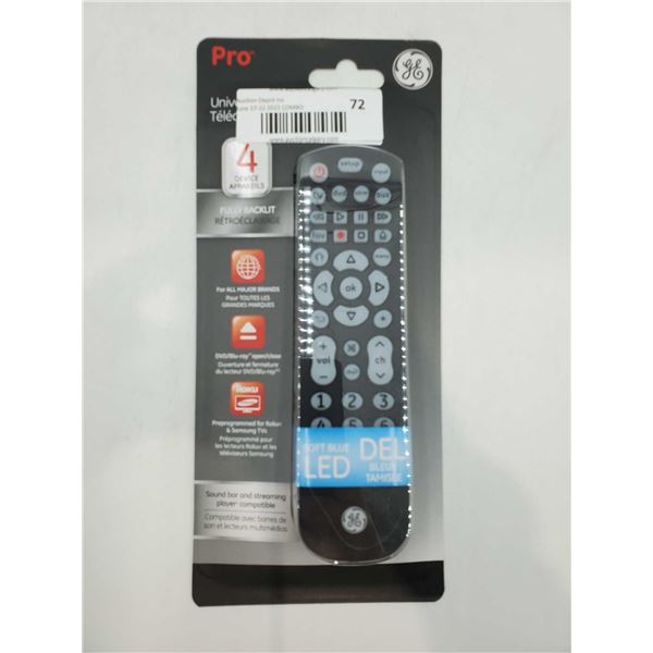 GE Pro Universal Remote with Soft Blue LED