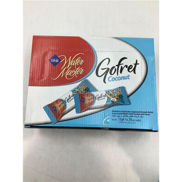 Wafer Master Gofret Cocoa Coated Wafers with Coconut and Cream (24 x 13g)
