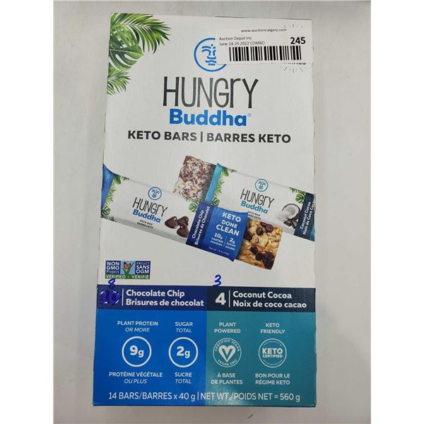 Hungry Buddha Keto Bars-Chocolate Chip/Coconut Cocoa (14 x 40g)