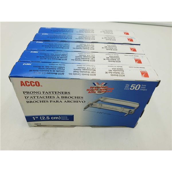 Acco Prong Fasteners (5 x 50sets)