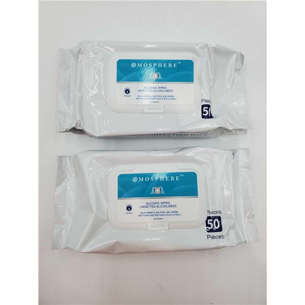 @mosphere Alcohol Wipes - 2 packs of 50 wipes