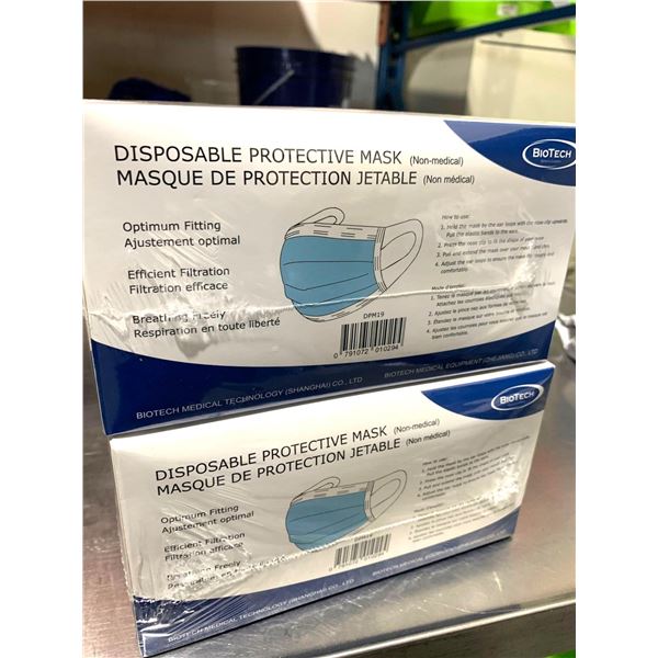 Lot of 2 boxes - Biotech 50 count 3 play face masks