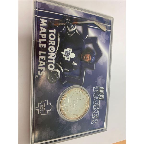 Toronto Maple Leafs Darcy Tucker Collectible with Silver NHL Coin limited edition stamped 0973