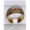 Image 1 : Unisex 14K GP Spinning Chain Ring, high polish finish size 7