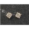 Image 2 : 14K White Gold Diamonds(0.24Ct,I1-I3,F-G) Unisex Cast Stud Earrings (~weight 0.43g), Made in Canada,