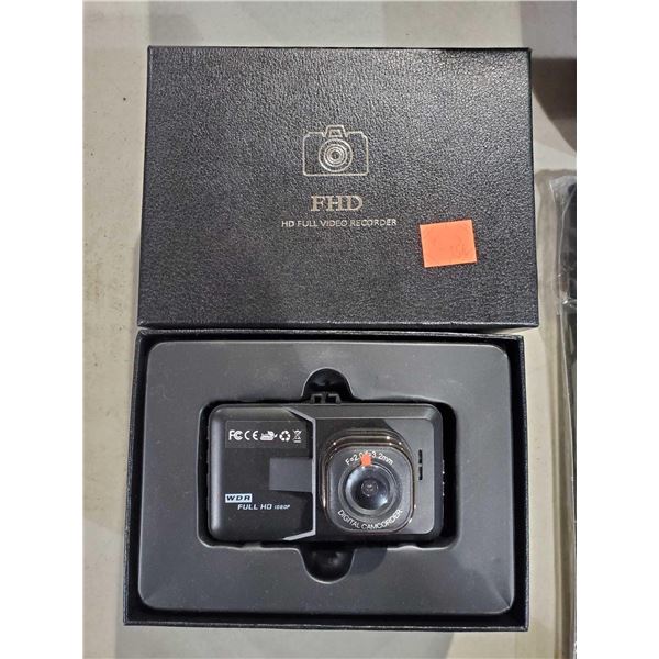 New FDH Full Video Recorder Dash Cam with Mounting Accessories & Charge Cord