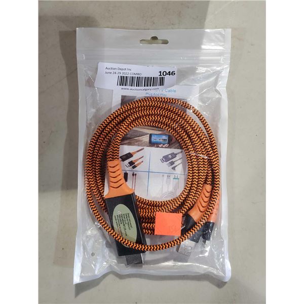 New iPhone to HDTV Cable Plug & Play