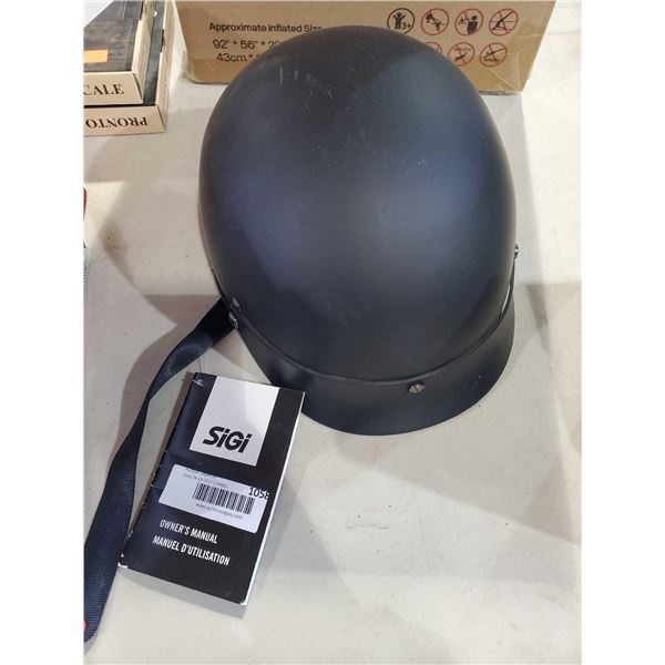 New Sigi Cruiser Helmet, Dot Approved Matte Black Flat Motocycle Helmet