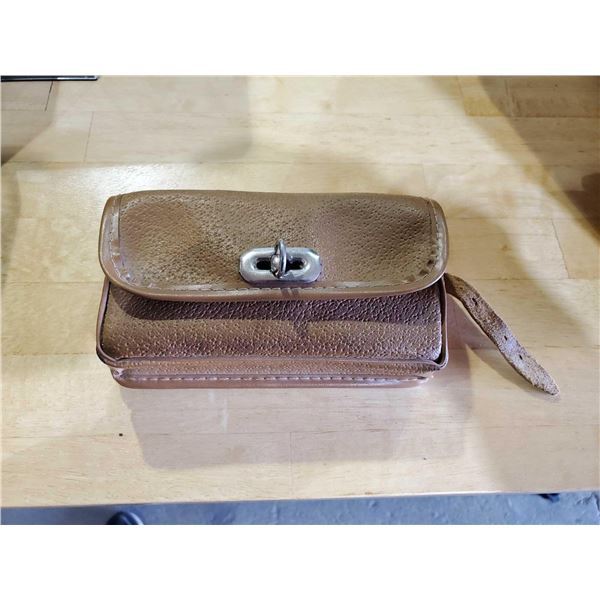 Vintage 1960's Glider Bicycle Maintenance Kit in Leather Case with Straps for Bicycle Mounting