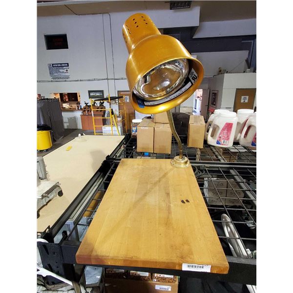 Buffet Style Cutting Board with Warming Lamp