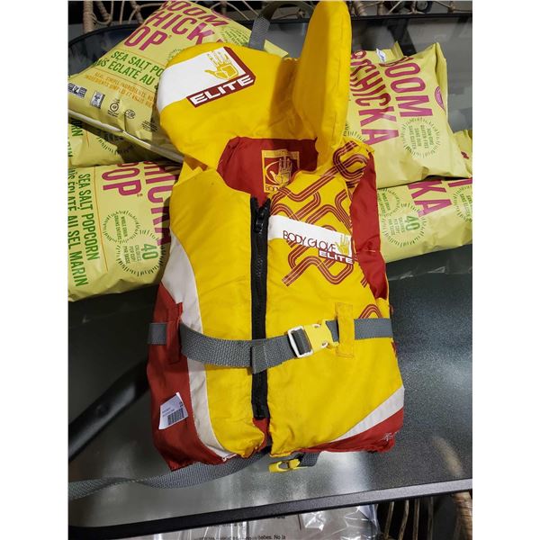 Body Glove Youth Life Jacket with Crotch Safety Strap, Auto Flip Head Support & Grab Handle Size: Yo