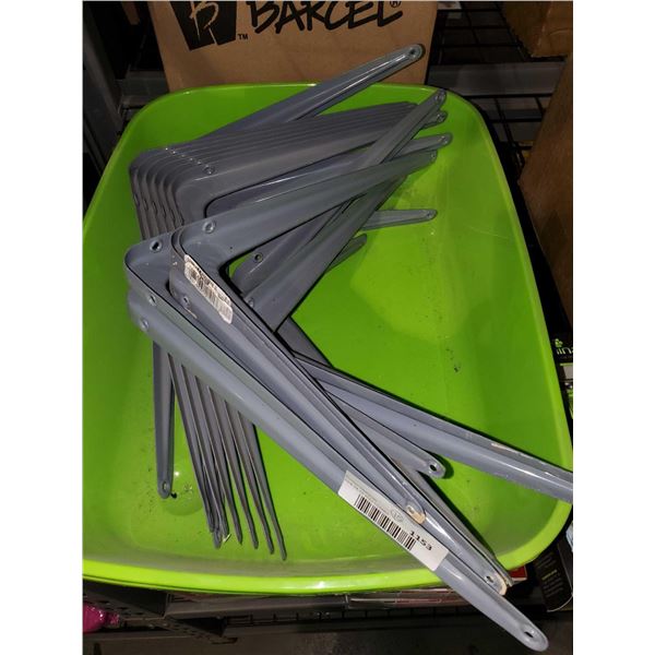 Lot of 14 Metal L Brackets 10X12"