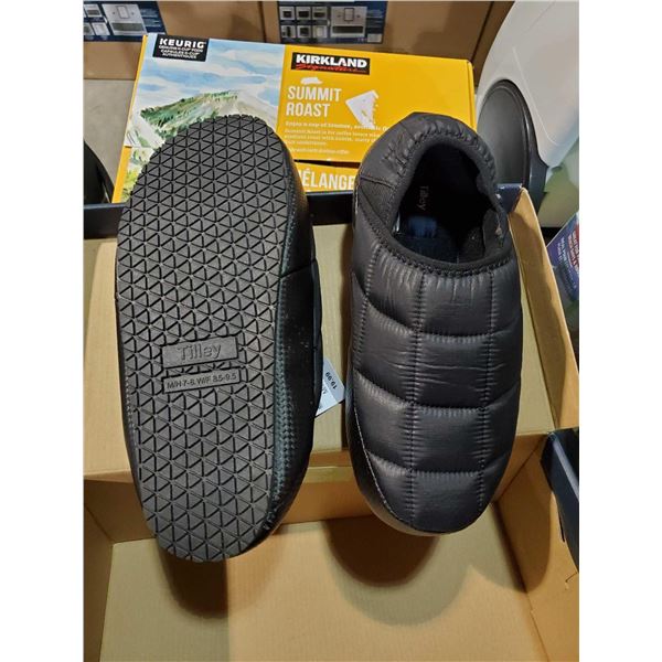 New Tilley Puffer Slippers Size M - Black