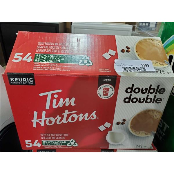Tim Hortons Double Double Coffee Pods For Keurig System - 54 Count