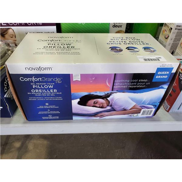 New Novaform Gel Memory Foam Pillow - Standard Queen Size