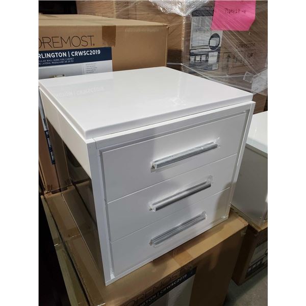 New Foremost Carlington Collection 20" Modular Wall hung Side Cabinet - High Gloss White Finish