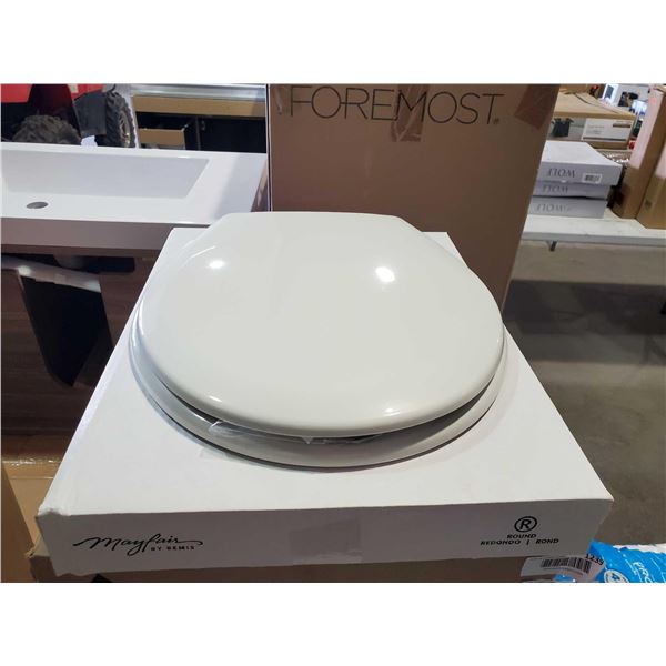 New Mayfair By Bemis Round Standard Toilet Seat - White