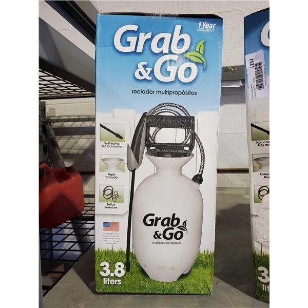 New Grab & Go 3.8 L Hand Pump Pressure Sprayer
