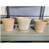 Image 1 : Lot of 3, 7 " & 6" Planters Made in Germany