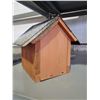 Image 2 : Handmade Wooden Bird House with Shingled Roof