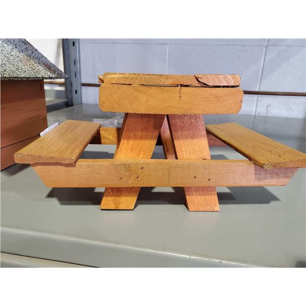 Hand Made Squirrel Feeding Picnic Table