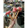 Image 1 : Set of 3 Handmade Wooden Toadstool Mushroom Garden Stakes