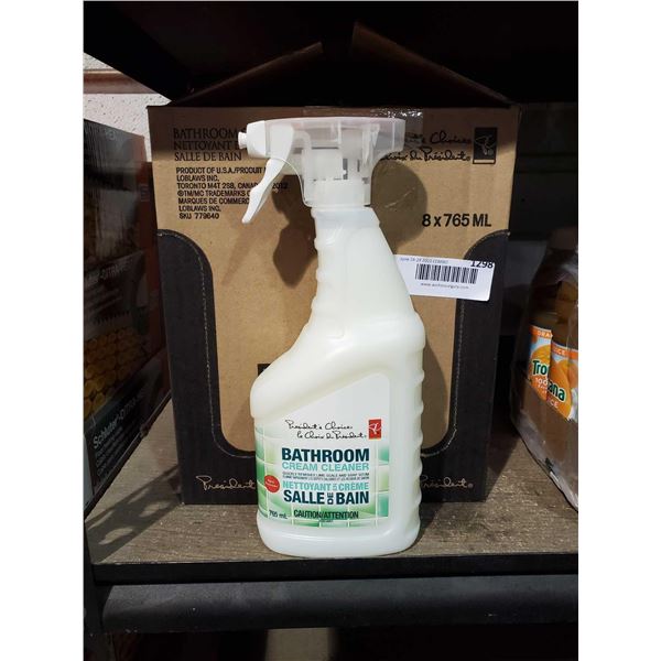 Presidents Choice Cream Bathroom Cleaner Spray 8x765ml
