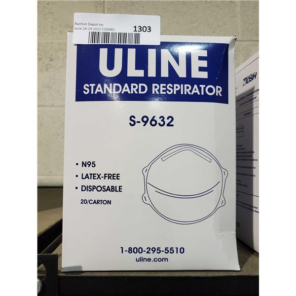 Uline S-9632 N-95 Fave Masks 20 Count