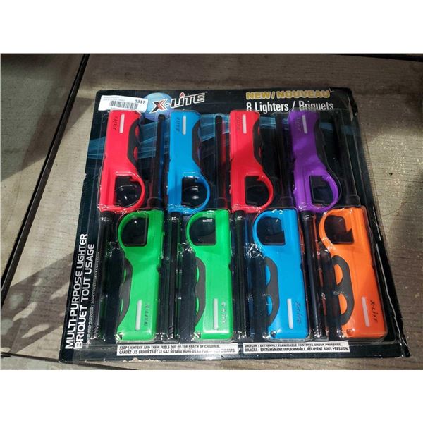 New X-Lite 8 Pack BBQ Lighters