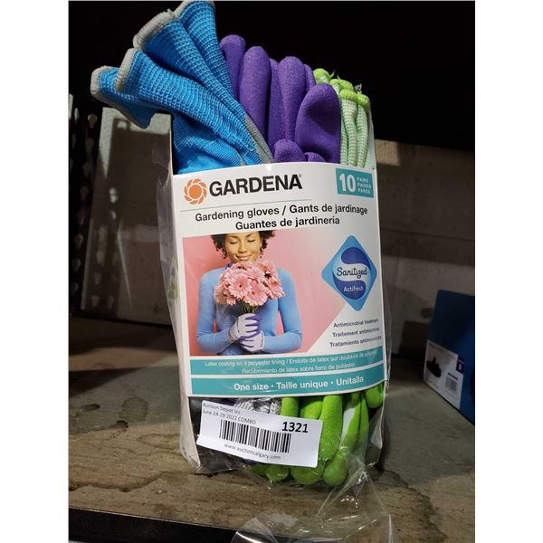Gardena 10 Pack Gardening Gloves for Ladies