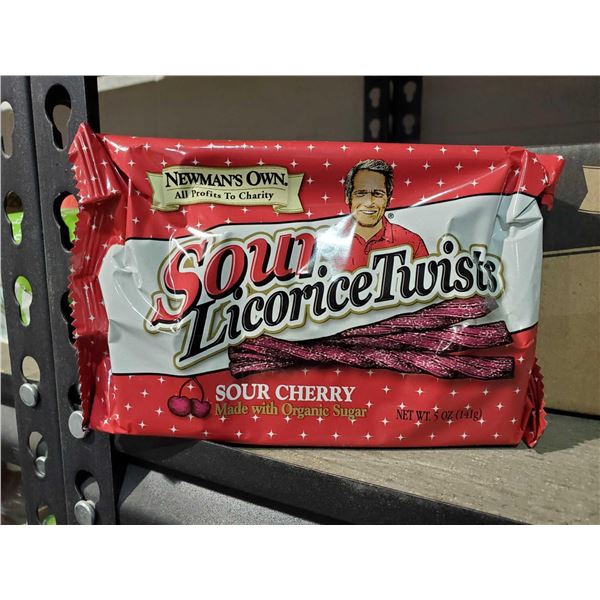 Newmans Own Sour Cherry Licorice Twists 15x5oz