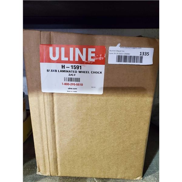 Uline 8x8x8 Laminated Wheel Chock set of 2