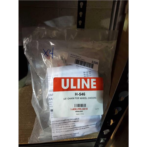 Uline H-546 15' Chain for Wheel Chock - Lot of 4