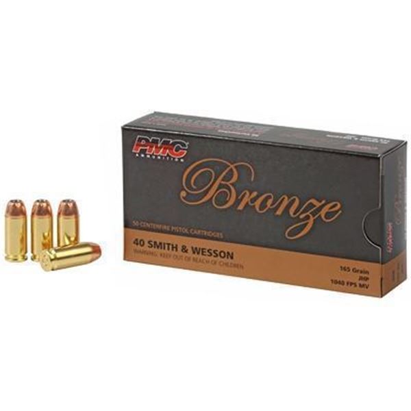 PMC BRNZ 40SW 165GR JHP - 50 Rds