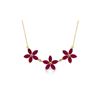 Image 1 : Genuine 5 ctw Ruby Necklace 14KT Yellow Gold - REF-86M3T