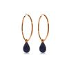 Genuine 6.6 ctw Sapphire Earrings 14KT Rose Gold - REF-26K7V