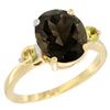 Image 1 : 2.64 CTW Quartz & Yellow Sapphire Ring 10K Yellow Gold - REF-24V5R