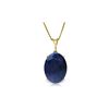 Genuine 8.5 ctw Sapphire Necklace 14KT Yellow Gold - REF-64T7A