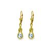 Image 1 : Genuine 1.30 ctw Aquamarine Earrings 14KT Yellow Gold - REF-53Y2F