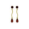 Image 1 : Genuine 4.3 ctw Garnet Earrings 14KT Yellow Gold - REF-23H5X