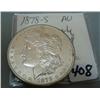 1878-S Morgan Silver Dollar AU Improperly Cleaned