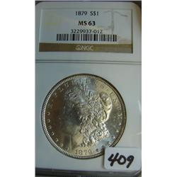 1879 Morgan Silver Dollar NGC MS63