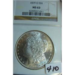 1879-O Morgan Silver Dollar NGC MS63