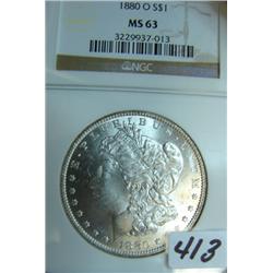 1880-O Morgan Silver Dollar NGC MS63