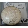 1904-S Morgan Silver Dollar AU Cleaned