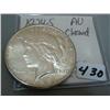 1924-S Peace Silver Dollar AU Cleaned