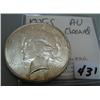 1925-S Peace Silver Dollar AU Cleaned
