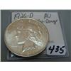1926-D Peace Silver Dollar AU - Obverse Damage